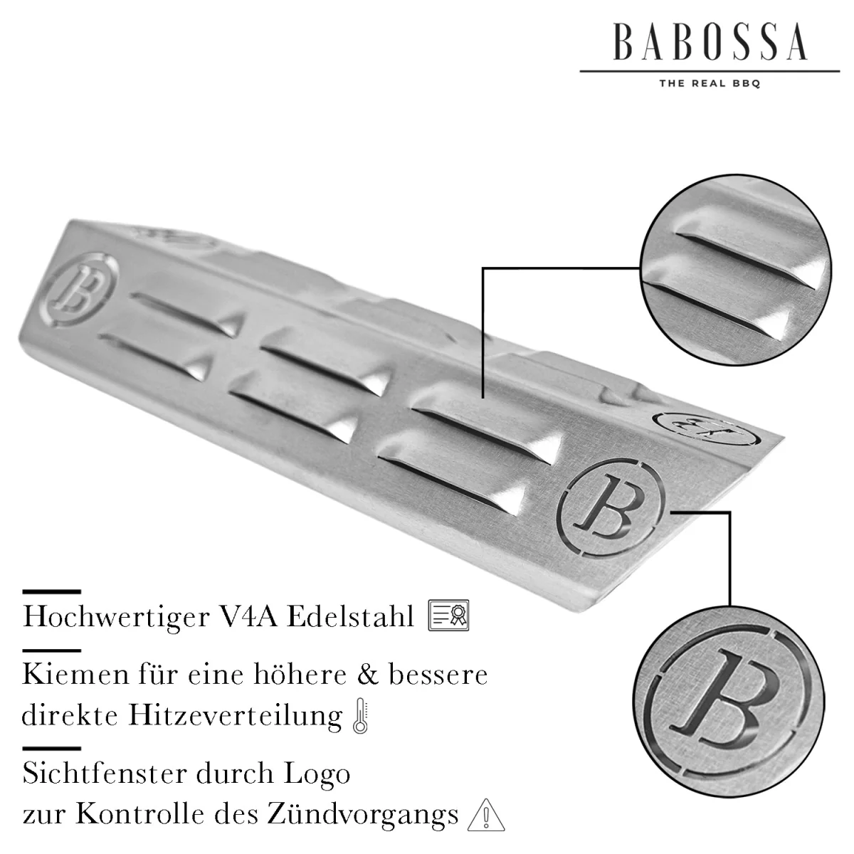 Flammschutzblech | Aromaschiene | V4A Edelstahl | Enders Monroe 4 bis 2025 - Image 4